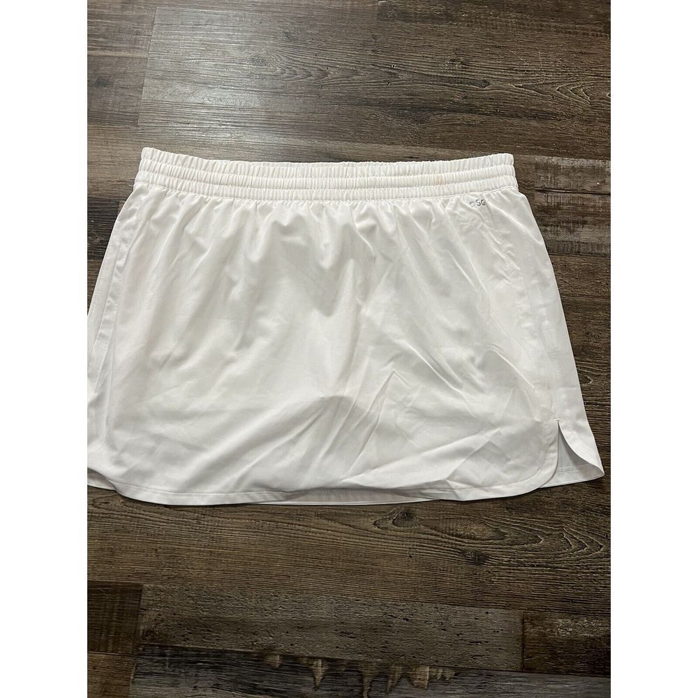 NWT DSG Mid-Rise Stride‎ Skort Pure White Women's Size XL